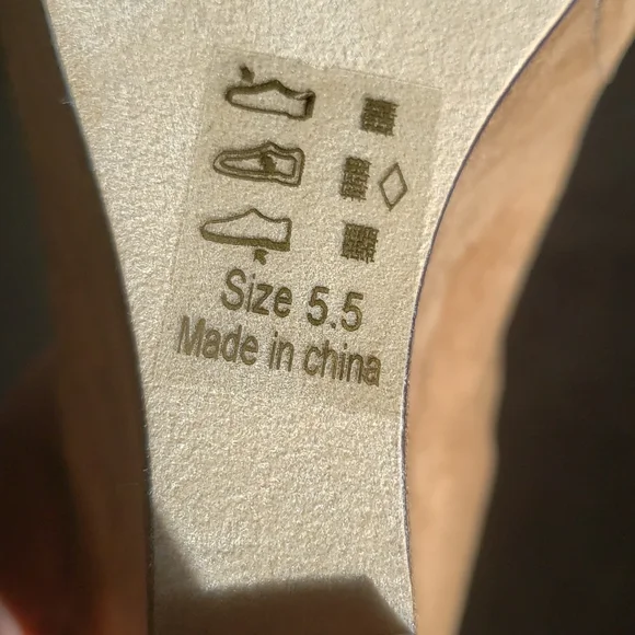 Faux suede camel/tan colored boots - Picture 2 of 6